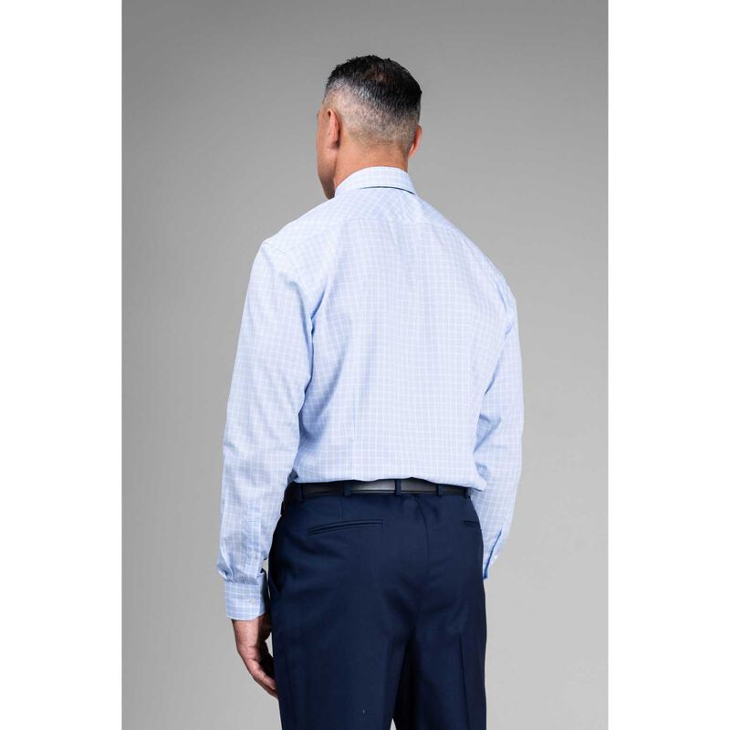 Rembrandt London Blue & White Textured Check Shirt image number 1